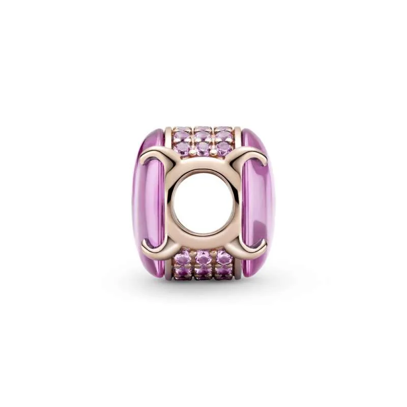 Talisman oval roz tip caboșon