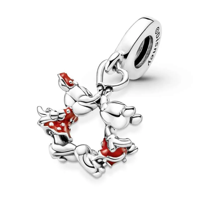 Talisman de tip pandantiv Sărutul lui Mickey Mouse și Minnie Mouse de la Disney