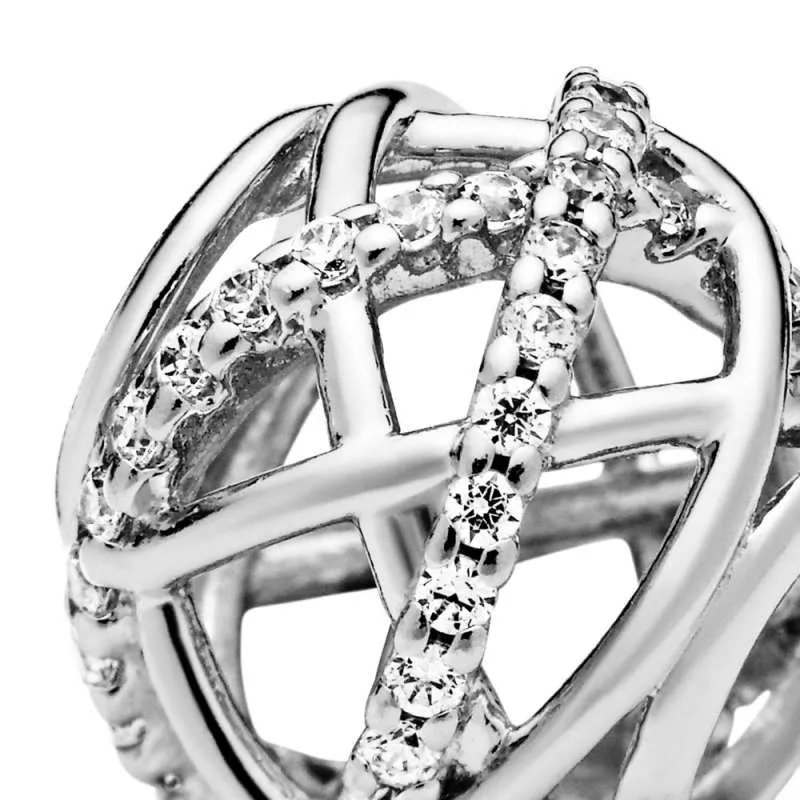 Talisman dantelat din argint 925, cu zirconiu cubic