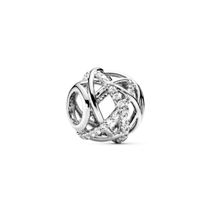 Talisman dantelat din argint 925, cu zirconiu cubic