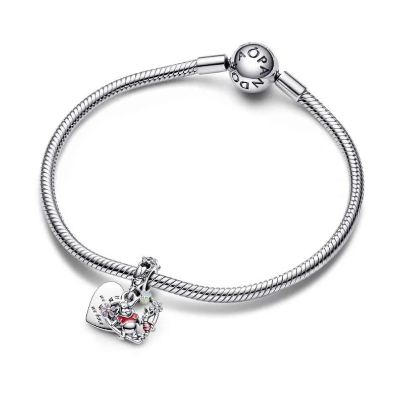 Talisman de tip pandantiv dublu Purceluș și Winnie the Pooh de la Disney