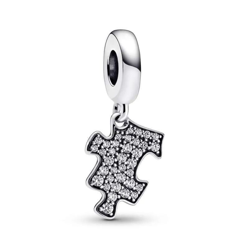 Talisman de tip pandantiv cu piesă de puzzle strălucitoare