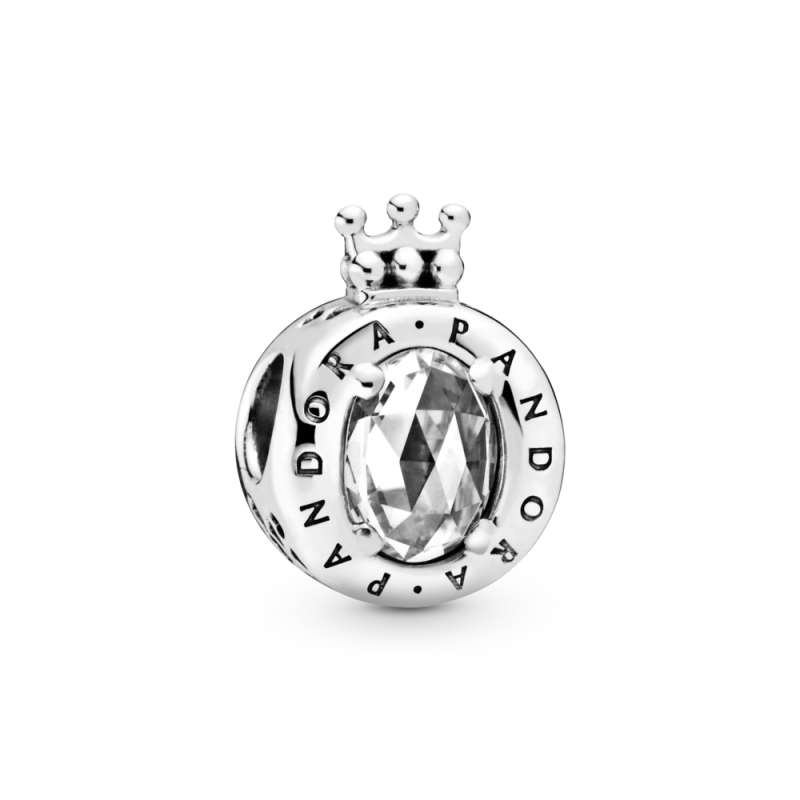Talisman transparent O cu coroană strălucitoare