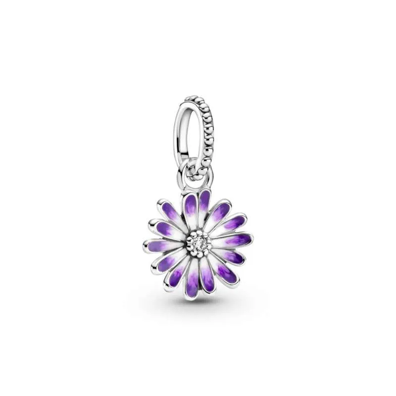 Talisman de tip pandantiv margaretă violet