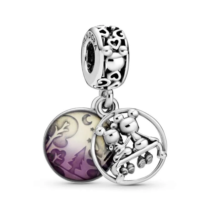 Talisman de tip pandantiv Disney Mickey Mouse & Minnie Mouse „Happily Ever After”