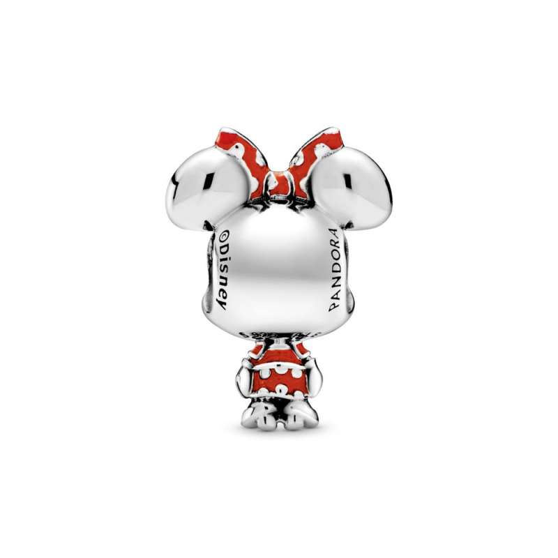 Talisman cu Minnie Mouse de la Disney cu rochiță și fundă cu buline