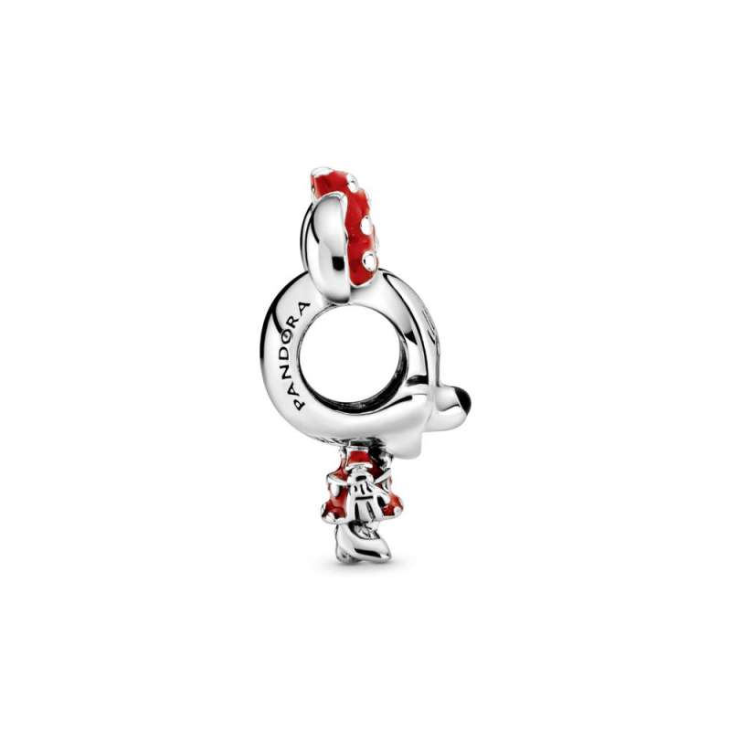 Talisman cu Minnie Mouse de la Disney cu rochiță și fundă cu buline