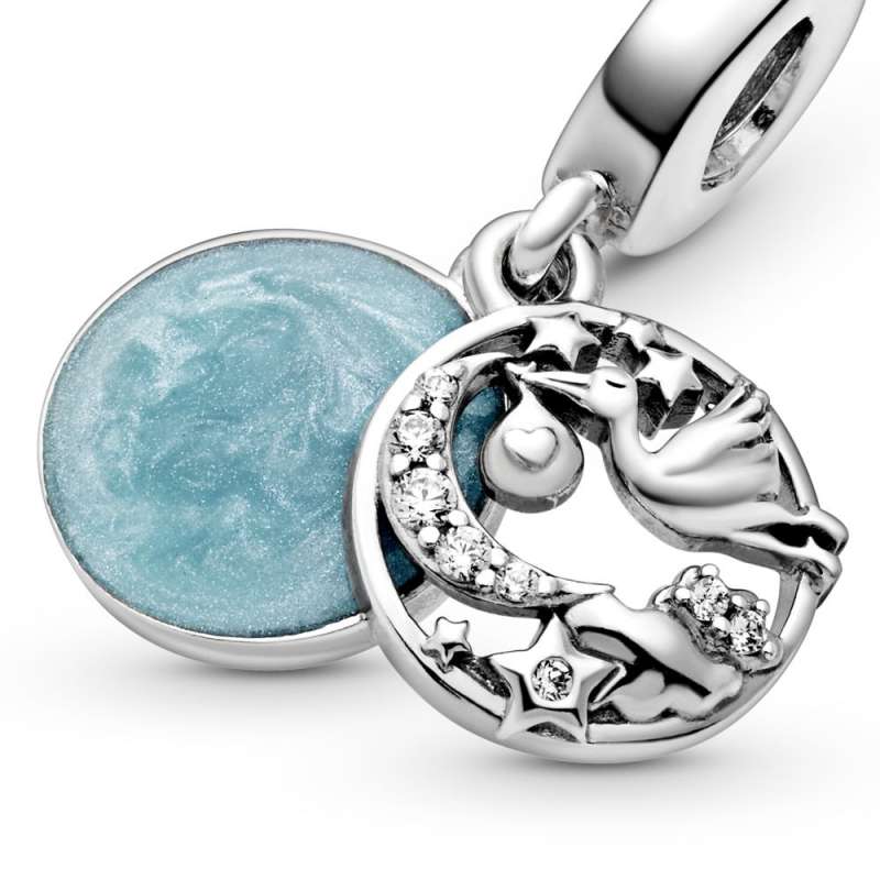 Talisman de tip pandantiv Barză și stele strălucitoare