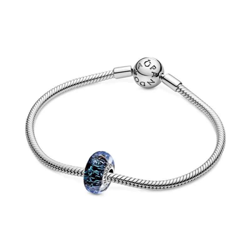 Talisman cu ocean din sticlă de Murano albastru închis