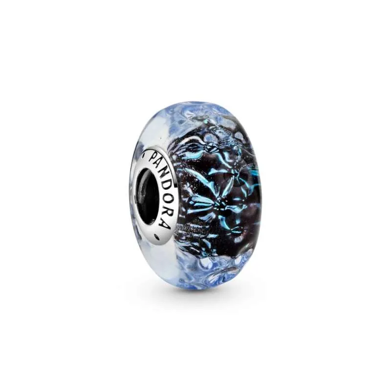 Talisman cu ocean din sticlă de Murano albastru închis