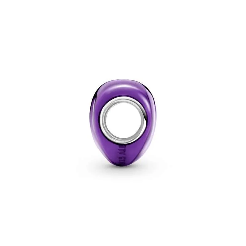 Talisman cu inimă violetă metalică