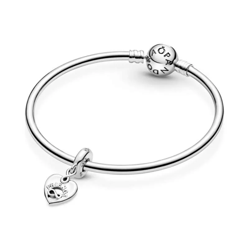 Talisman de tip pandantiv în formă de inimă „Friends Forever”