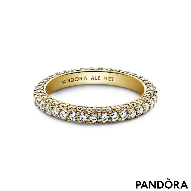 Inel cu un singur rând de pietre pavé Pandora Timeless