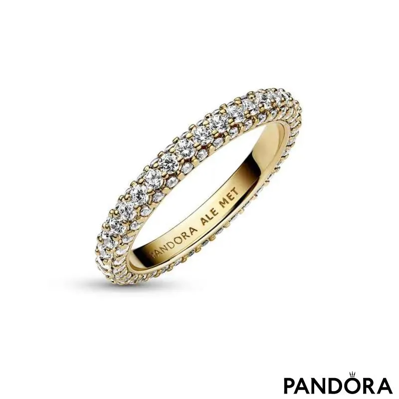 Inel cu un singur rând de pietre pavé Pandora Timeless