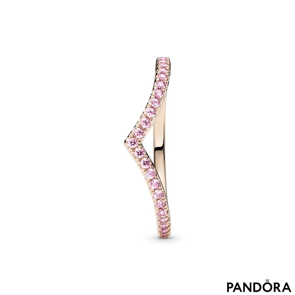 Inel roz strălucitor Dorință Pandora Timeless 
