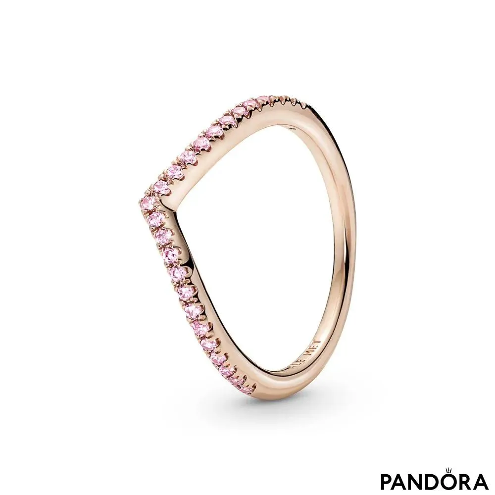 Inel roz strălucitor Dorință Pandora Timeless 