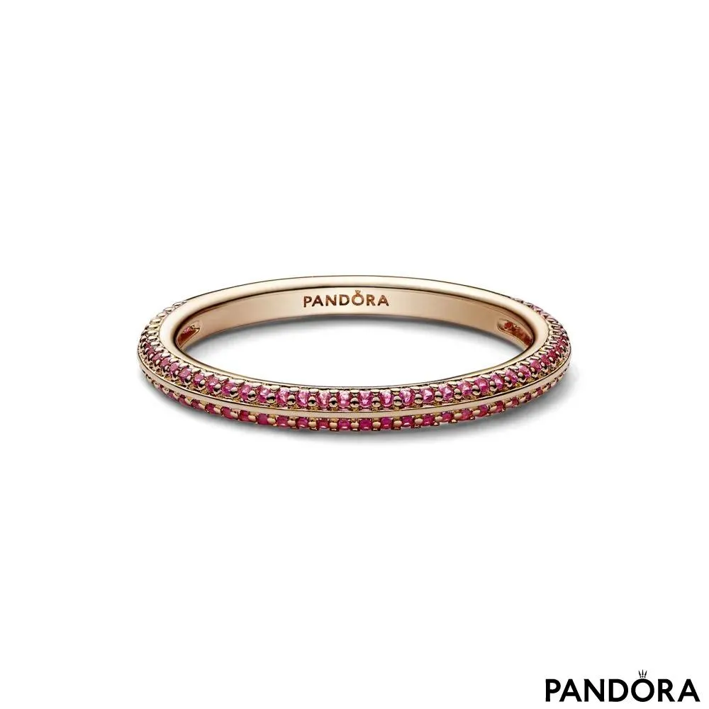 Кольцо с красным pavé Pandora ME