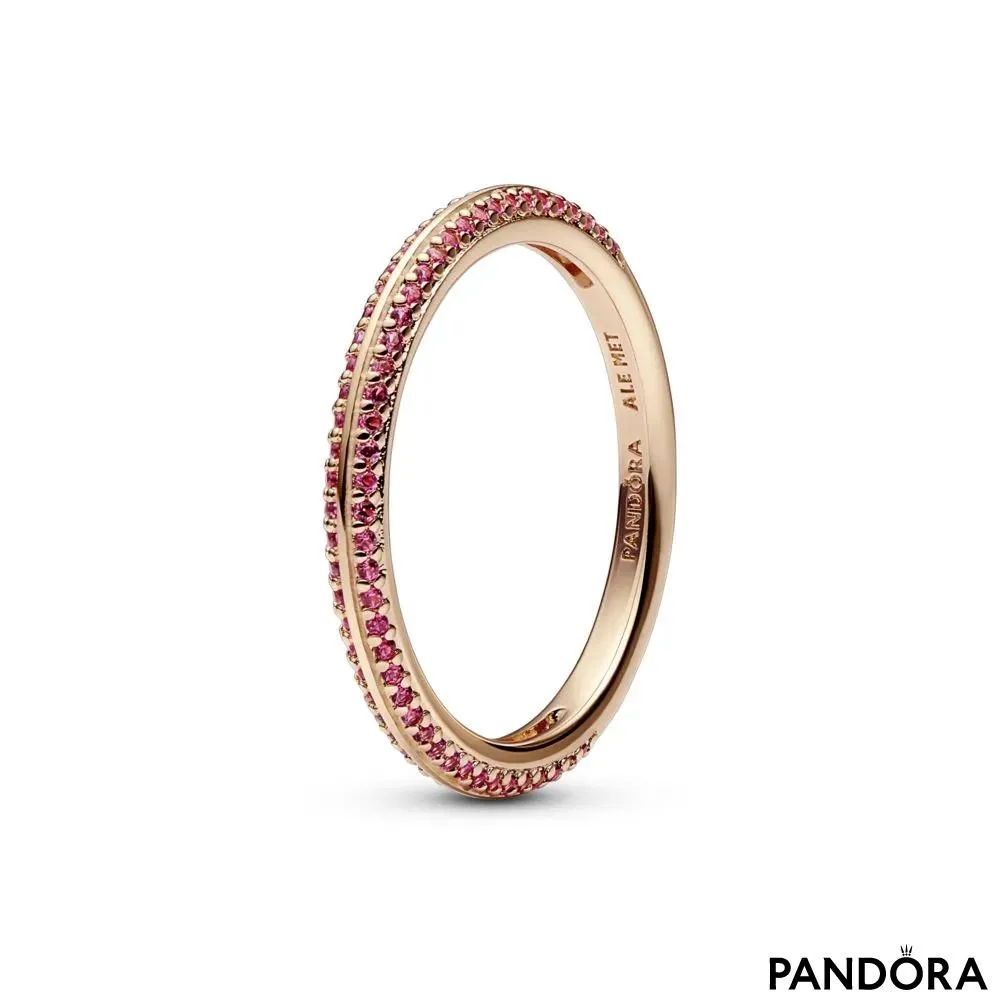 Кольцо с красным pavé Pandora ME