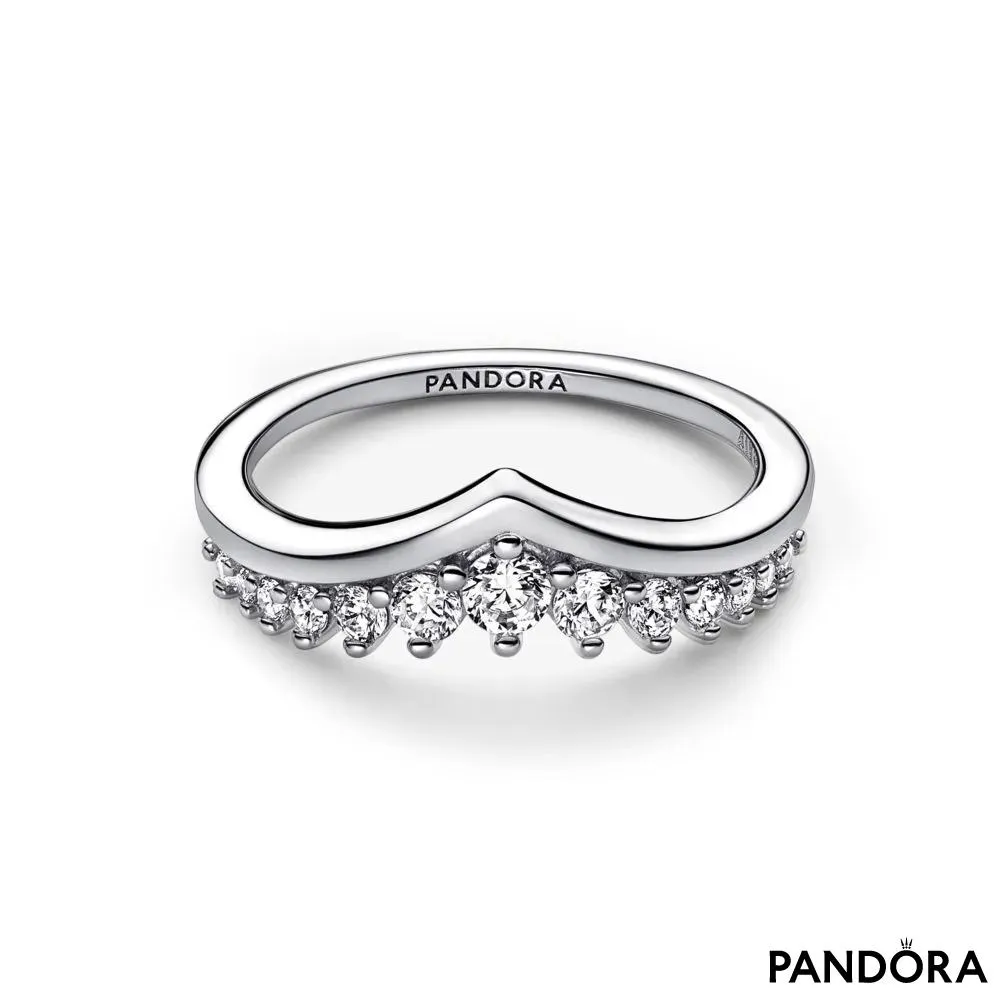 Inel pavé cu elemente plutitoare Dorință Pandora Timeless