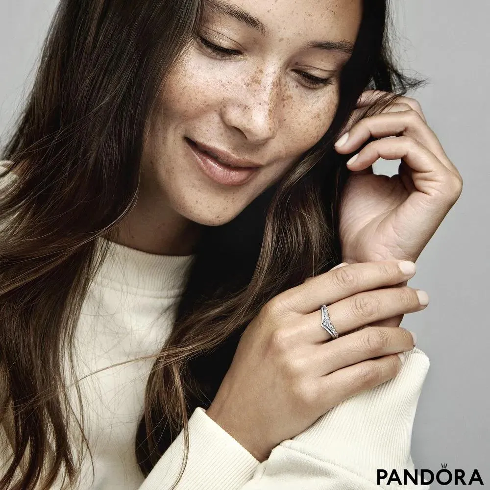 Inel pavé cu elemente plutitoare Dorință Pandora Timeless