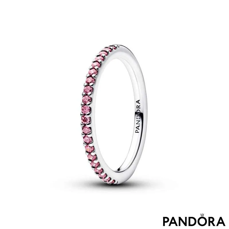 Inel bandă strălucitoare roz 