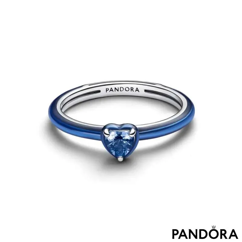 Inel inimă Chakra albastră 