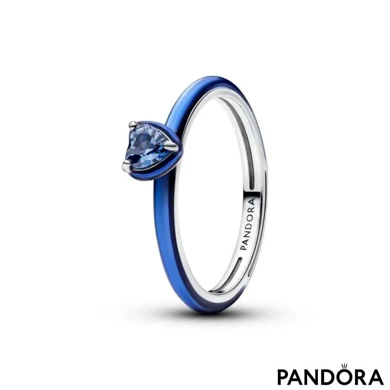 Inel inimă Chakra albastră 