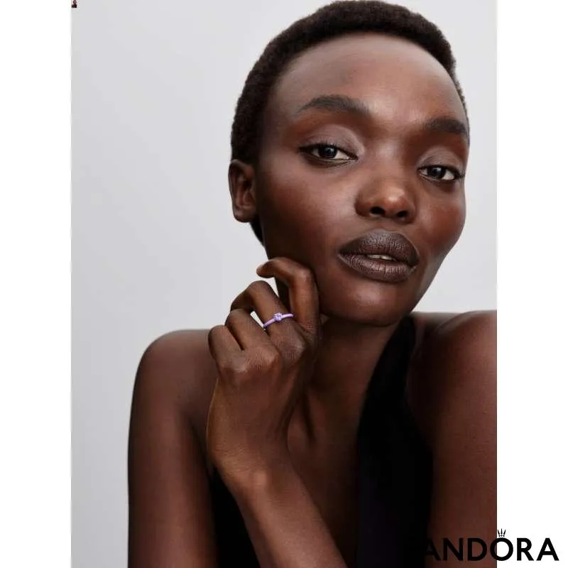 Inel inimă Chakra mov 