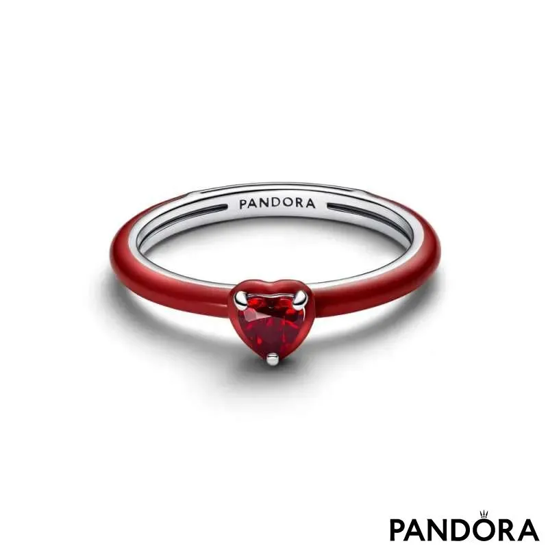 Inel inimă Chakra roșie 