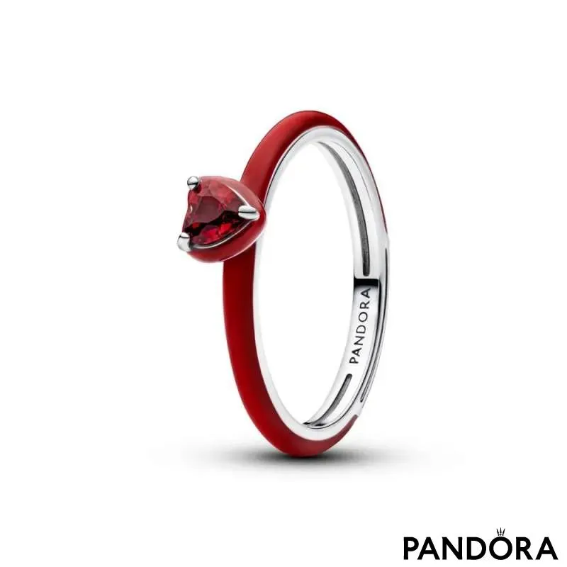 Inel inimă Chakra roșie 