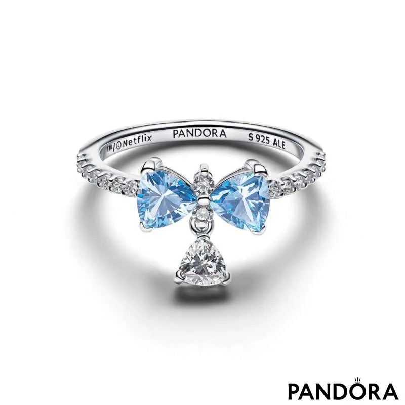 Inel cu fundă albastră Bridgerton 