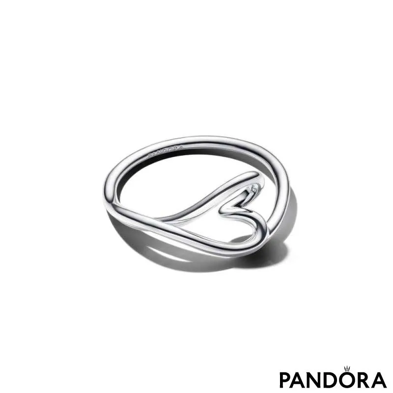 Inel cu inimă cu formă organică 