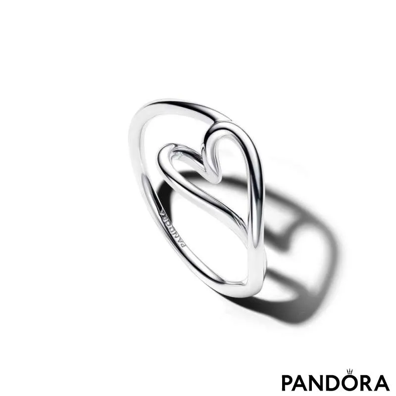 Inel cu inimă cu formă organică 