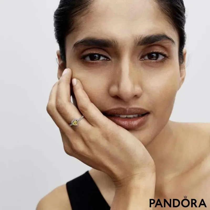 Кольцо «Приподнятое сияющее сердце » 