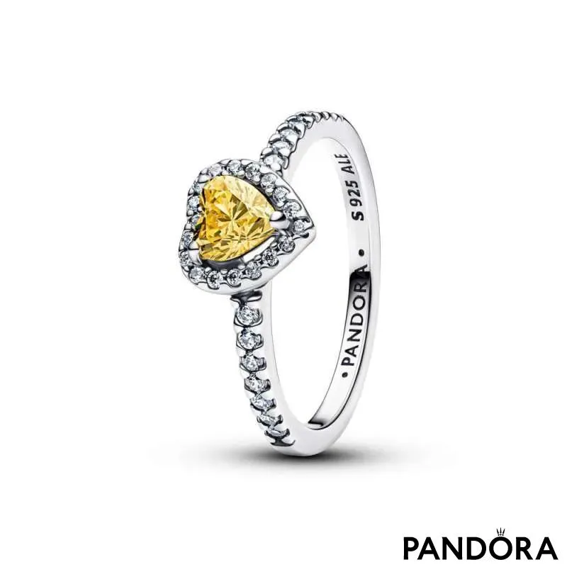 Кольцо «Приподнятое сияющее сердце » 