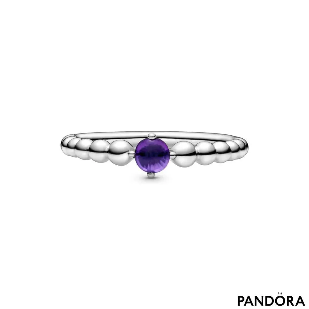 Inel cu mărgele violet
