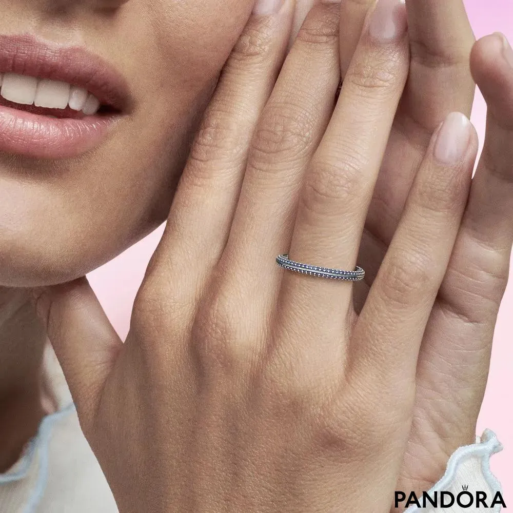 Кольцо с синим pavé Pandora ME
