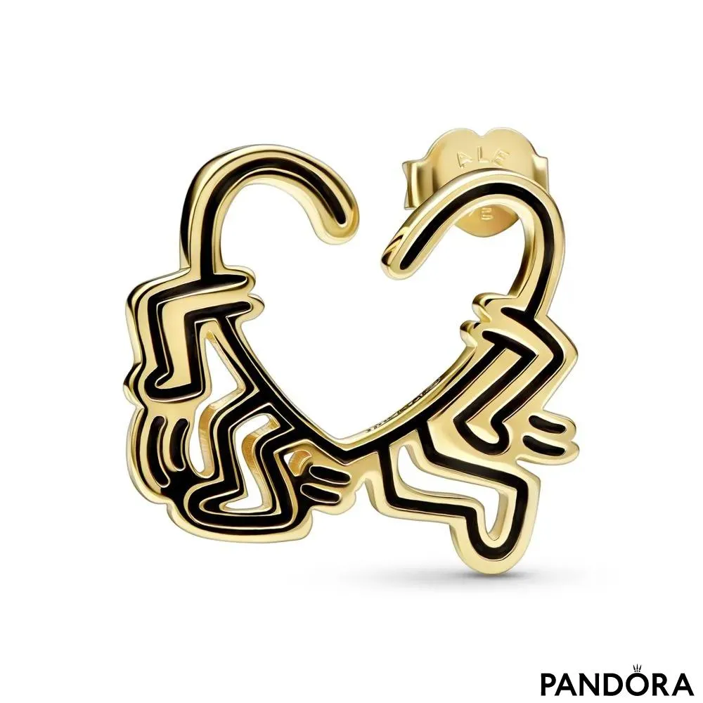 Серьга-пуссета «Ходячее сердце» Keith Haring™ x Pandora​ 