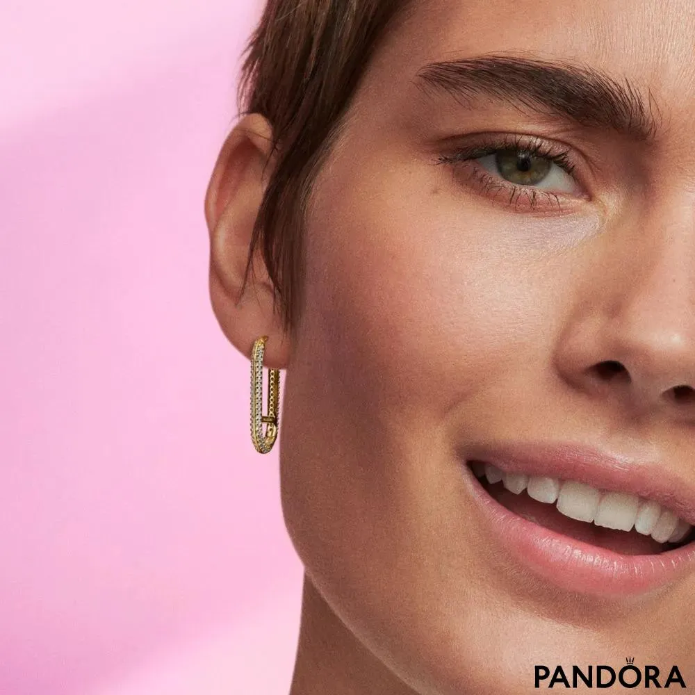 Серьги Pandora Me с вытянутыми звеньями паве