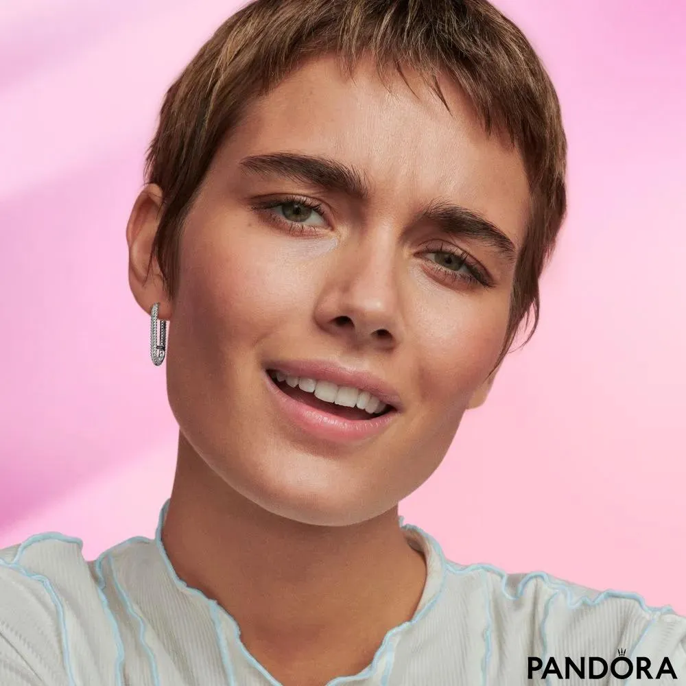 Серьги Pandora Me с вытянутыми звеньями паве