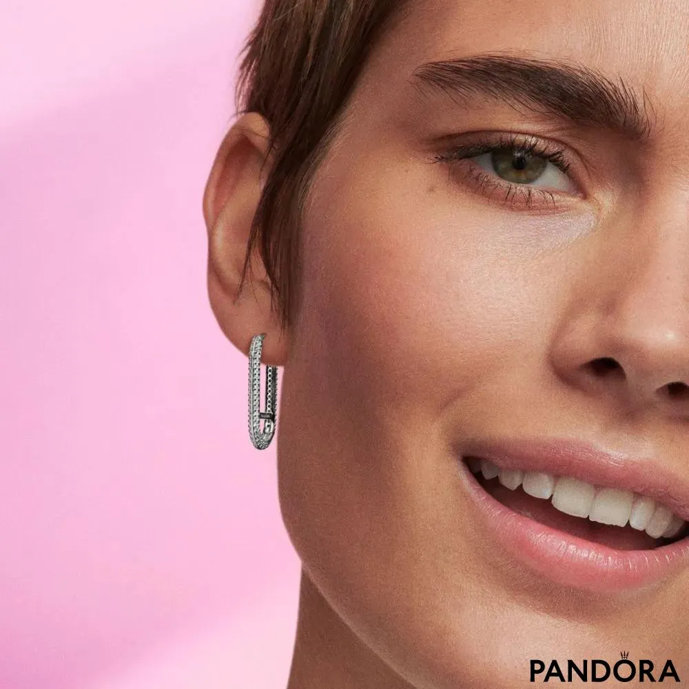 Серьги Pandora Me с вытянутыми звеньями паве