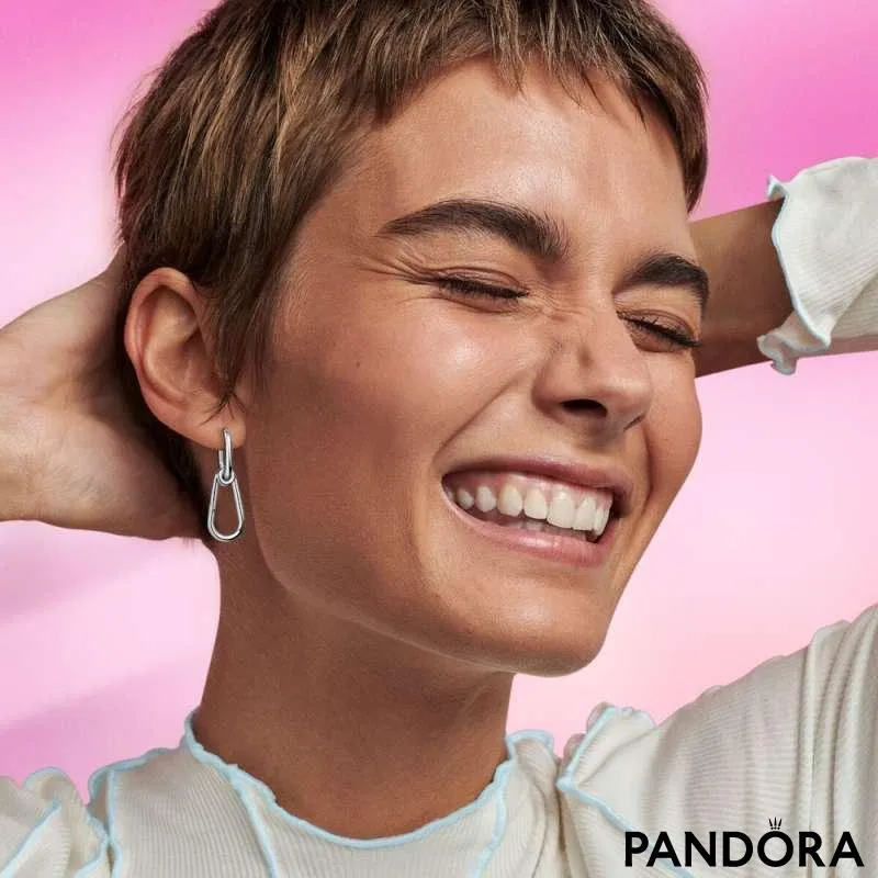Cercel rotund cu verigă Pandora ME