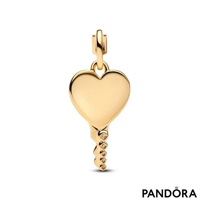 Подвеска-ключ с сердцем для гравировки 