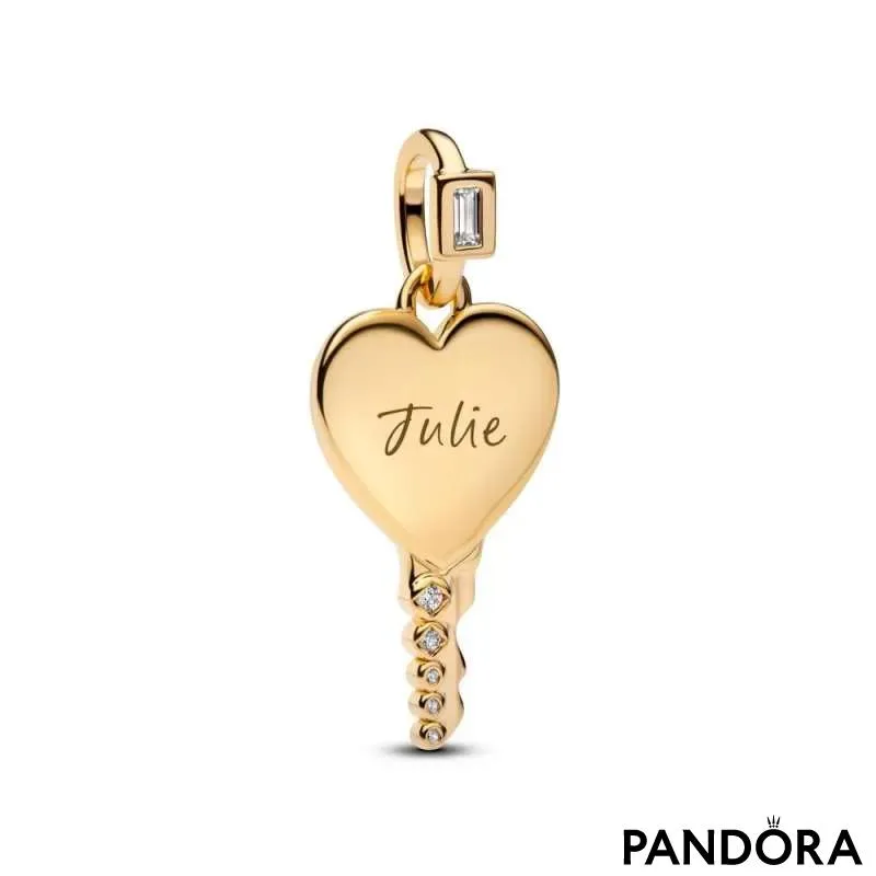 Подвеска-ключ с сердцем для гравировки 