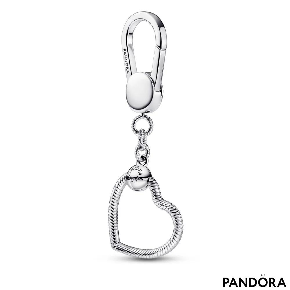 Suport pentru talismane pentru poșetă cu inimă de mici dimensiuni Pandora Moments