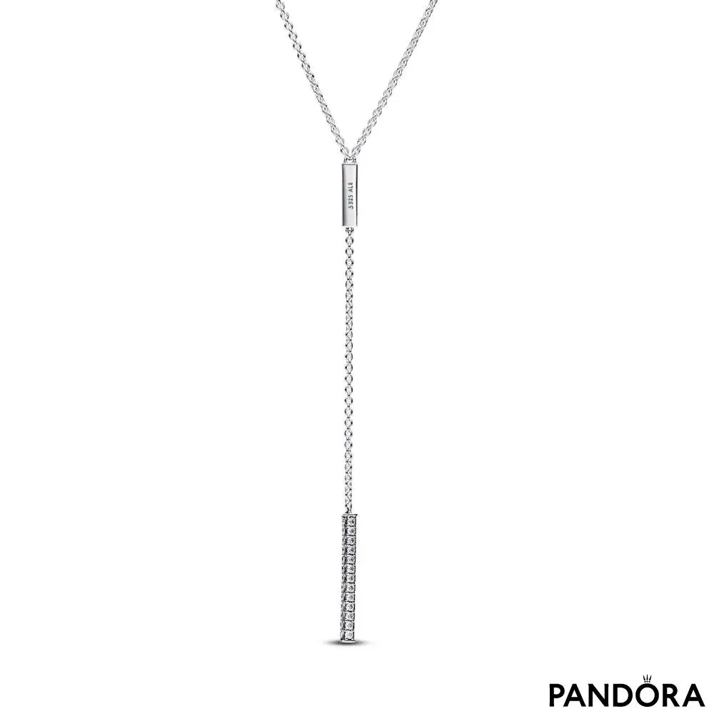 Colier Pandora Timeless cu prismă pavé 