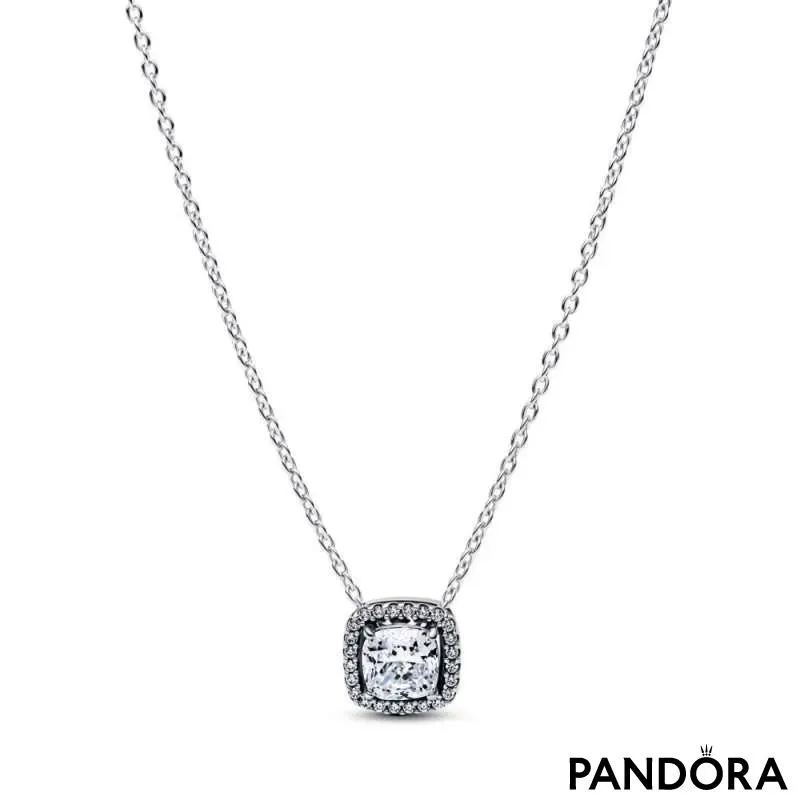 Colier la baza gâtului cu pandantiv halo 