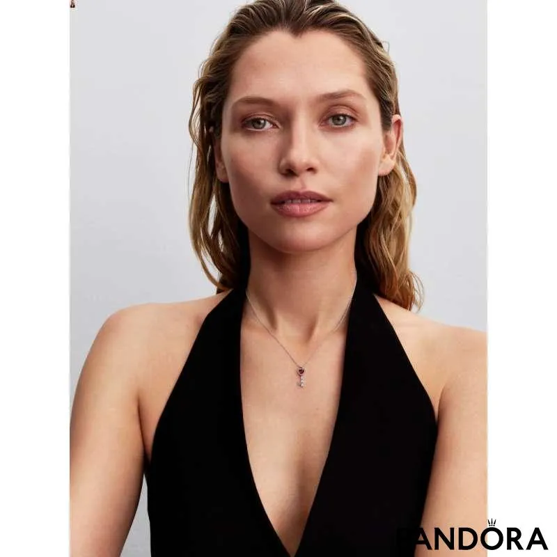 Colier rafinat cu cheie cu inimă 