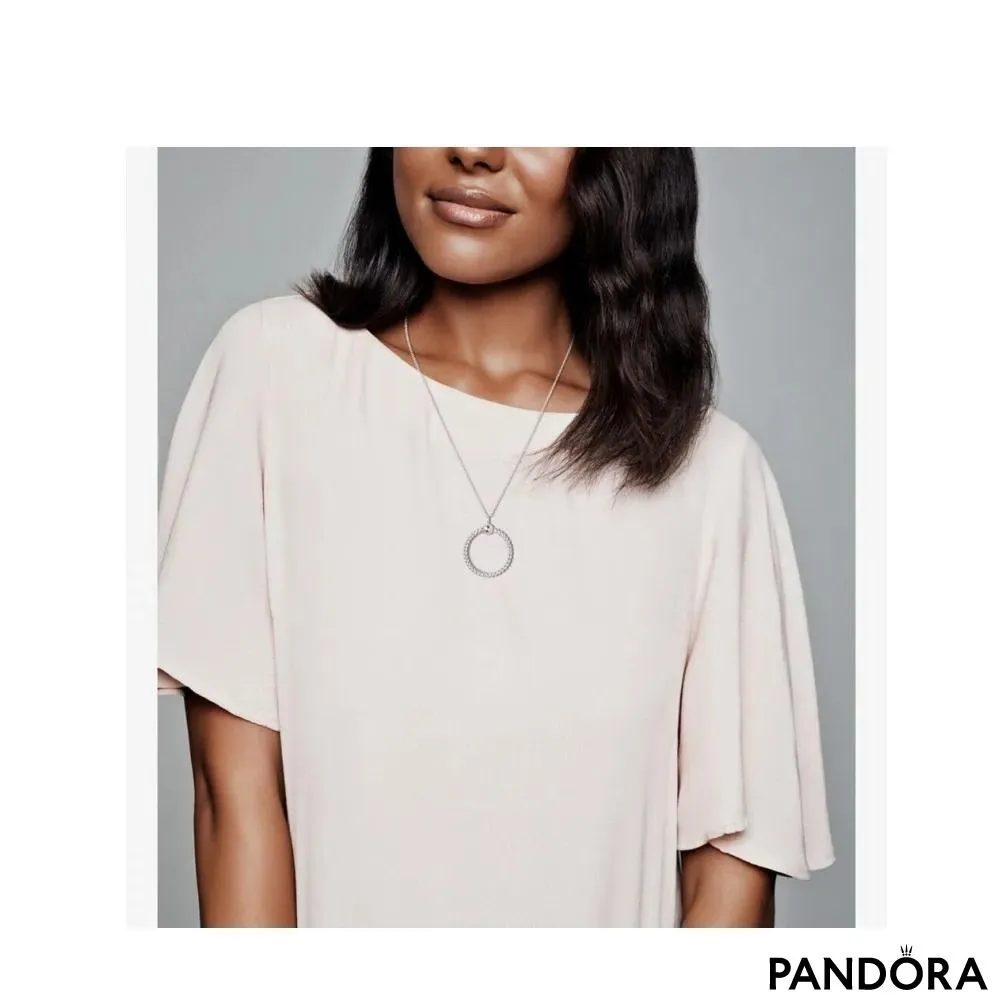 Средний кулон из бусинок Pandora Moments в форме O 