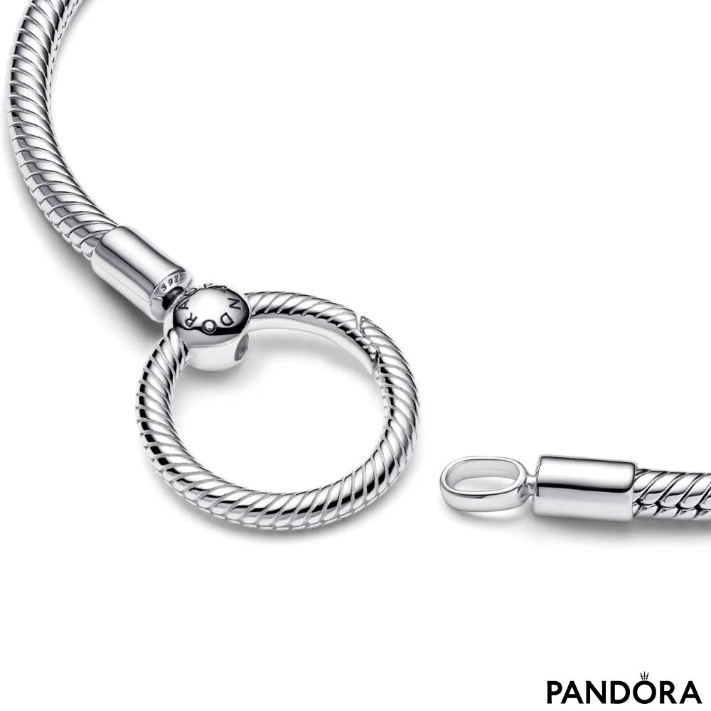 Браслет-змейка Pandora Moments с О-образной застежкой 